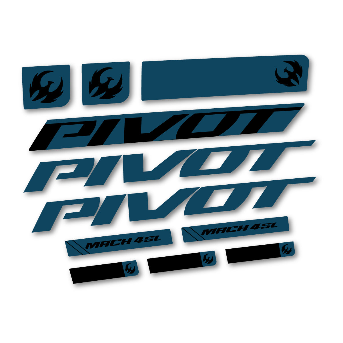 Stickers compatibles Pivot Mach 4 SL 2026 pour cadre – autocollants vinyle - Bleu Lac Foncé