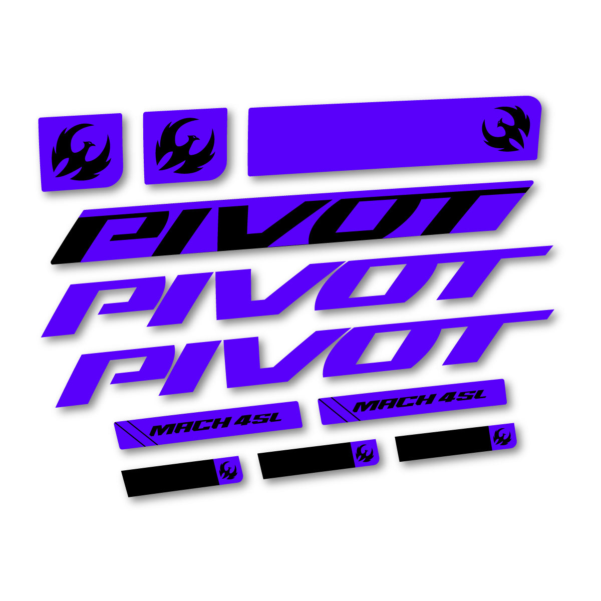 Stickers compatibles Pivot Mach 4 SL 2026 pour cadre – autocollants vinyle - Bleu Reflex