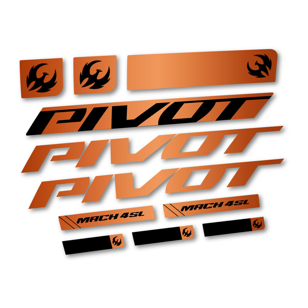Stickers compatibles Pivot Mach 4 SL 2026 pour cadre – autocollants vinyle - Bronze