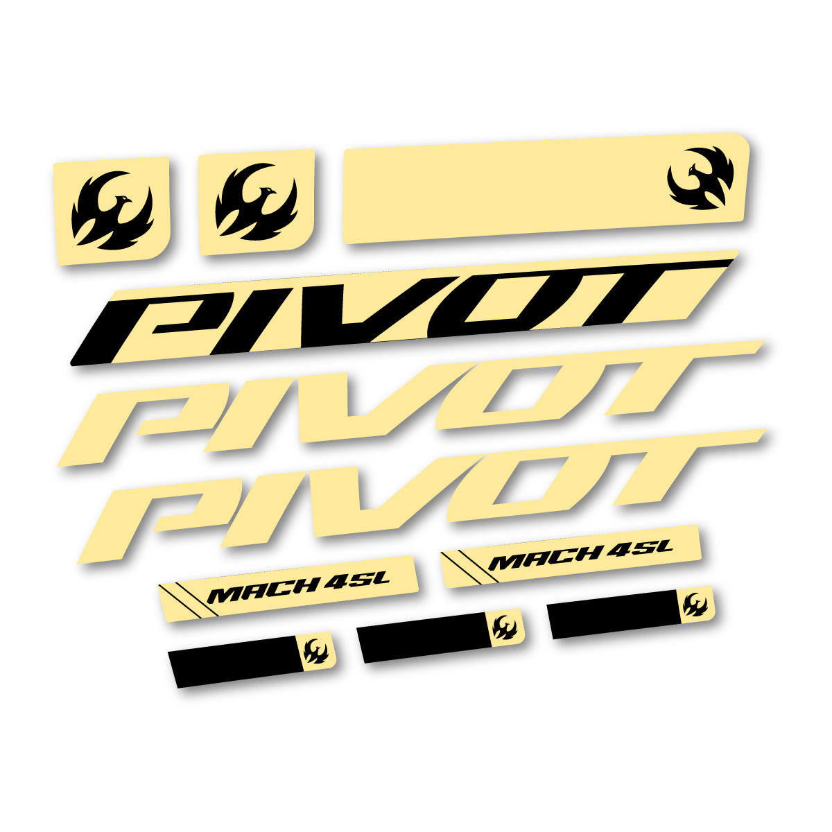 Stickers compatibles Pivot Mach 4 SL 2026 pour cadre – autocollants vinyle - Crème