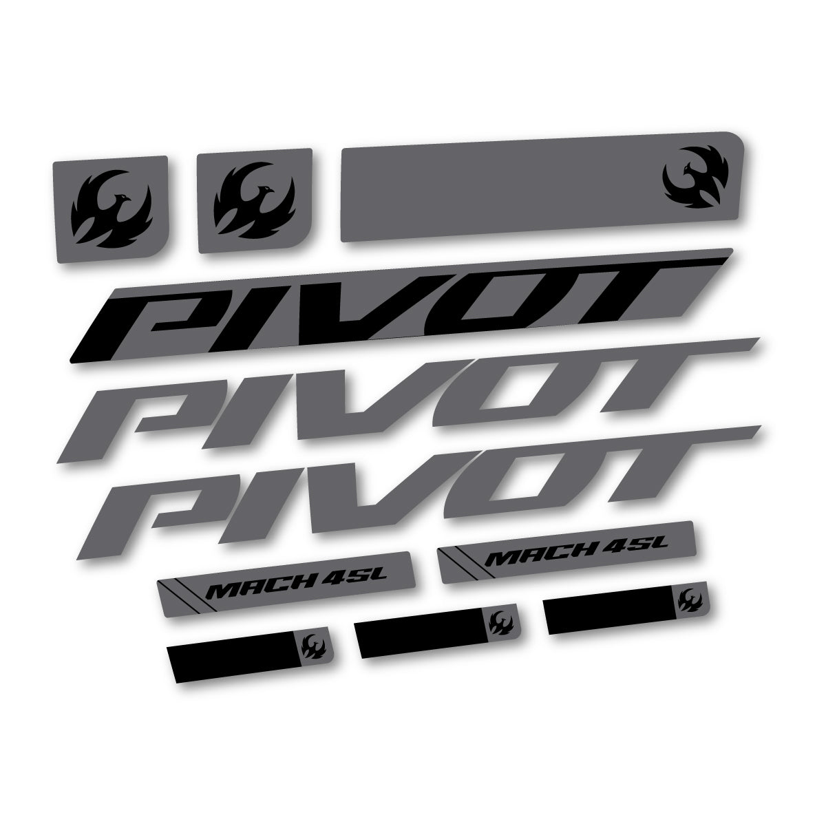 Stickers compatibles Pivot Mach 4 SL 2026 pour cadre – autocollants vinyle - Gris Mystique