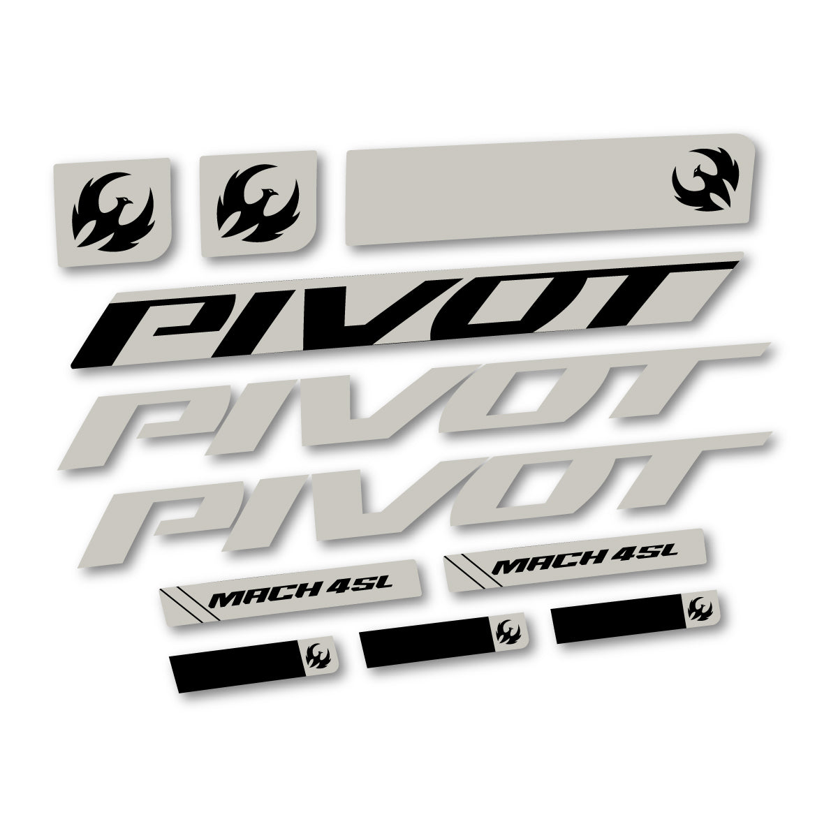 Stickers compatibles Pivot Mach 4 SL 2026 pour cadre – autocollants vinyle - Gris Pastel