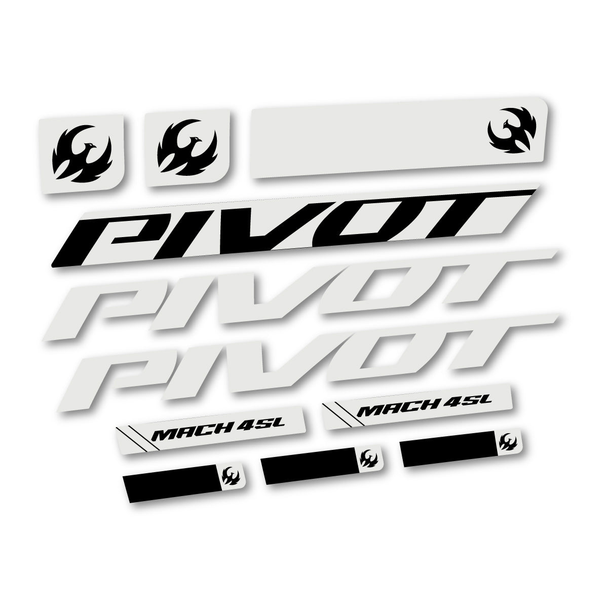 Stickers compatibles Pivot Mach 4 SL 2026 pour cadre – autocollants vinyle - Gris Perle
