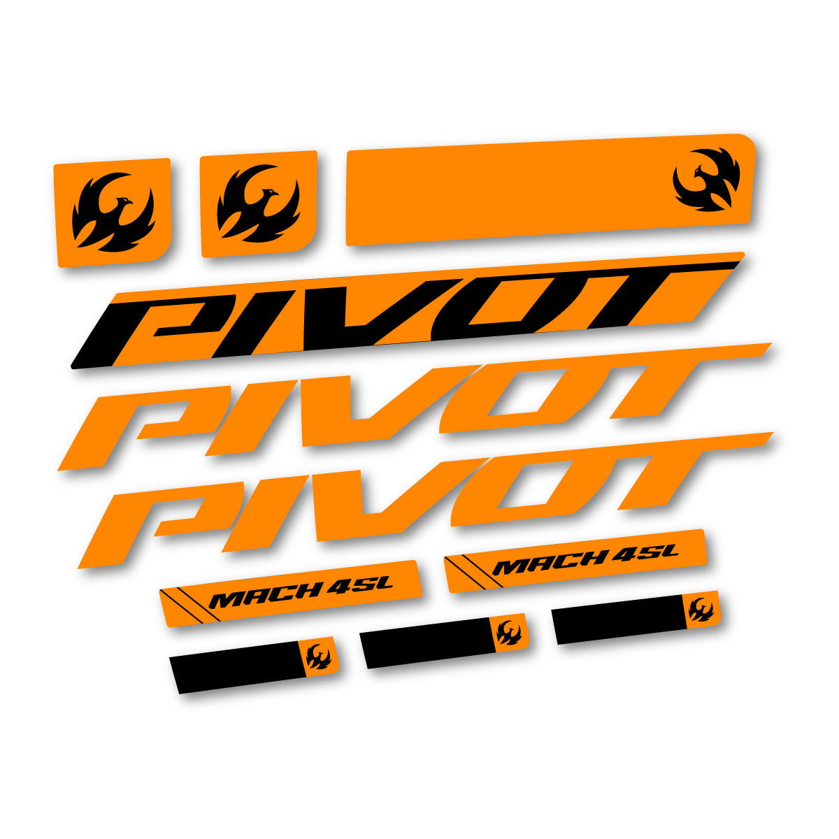 Stickers compatibles Pivot Mach 4 SL 2026 pour cadre – autocollants vinyle - Jaune Safran