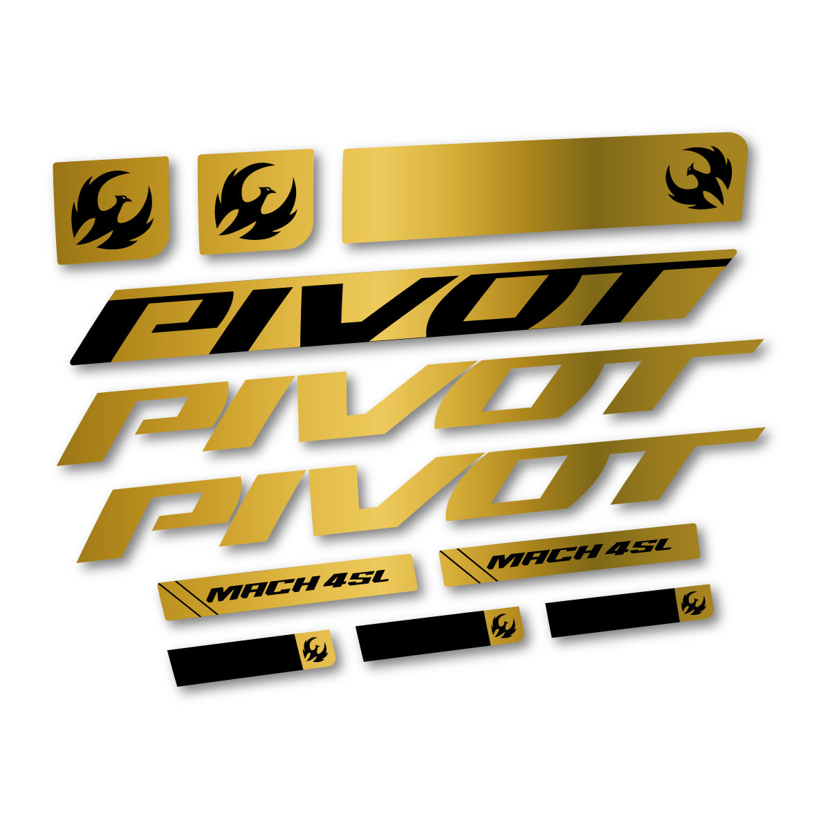 Stickers compatibles Pivot Mach 4 SL 2026 pour cadre – autocollants vinyle - Or
