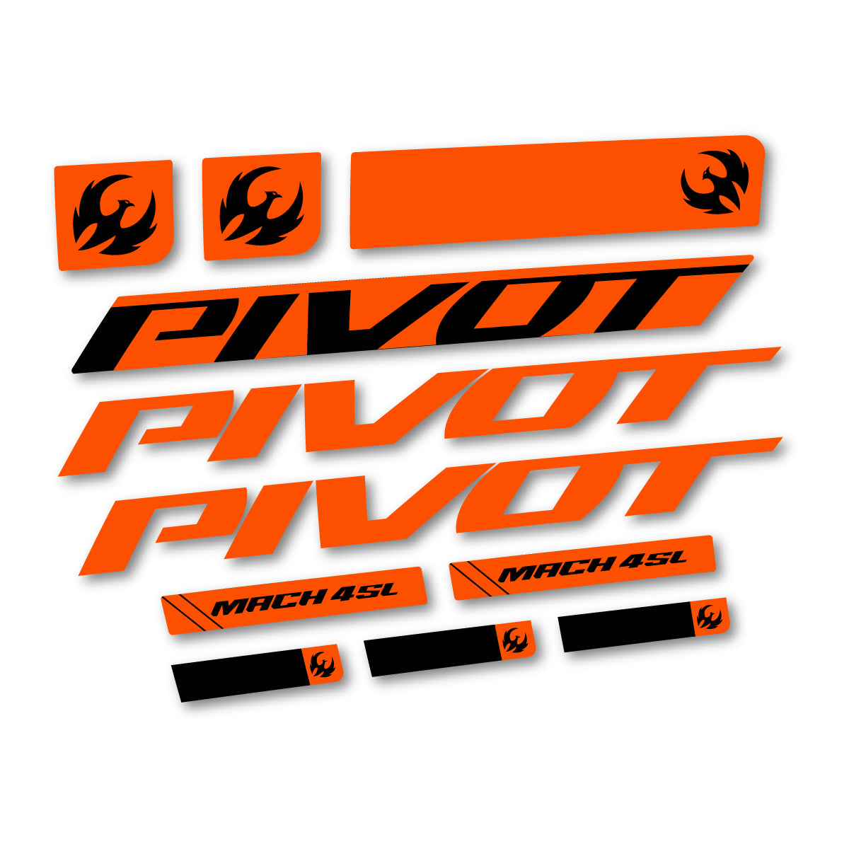 Stickers compatibles Pivot Mach 4 SL 2026 pour cadre – autocollants vinyle - Orange