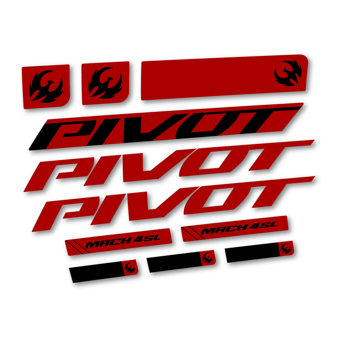 Stickers compatibles Pivot Mach 4 SL 2026 pour cadre – autocollants vinyle - Rouge Foncé