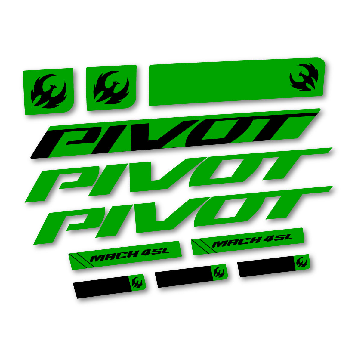 Stickers compatibles Pivot Mach 4 SL 2026 pour cadre – autocollants vinyle - Vert