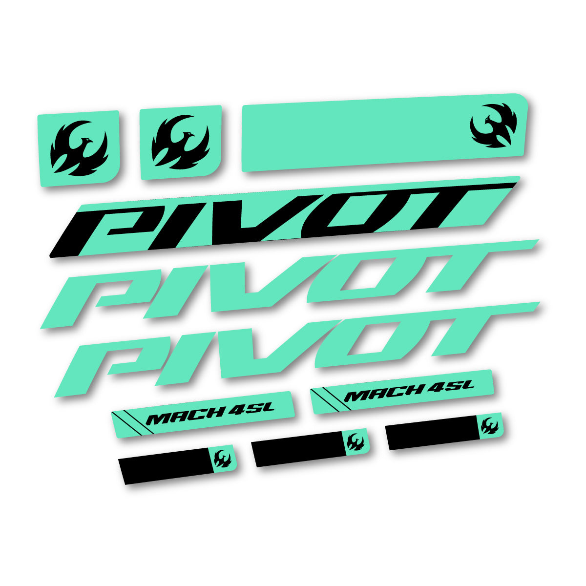 Stickers compatibles Pivot Mach 4 SL 2026 pour cadre – autocollants vinyle - Vert Menthe