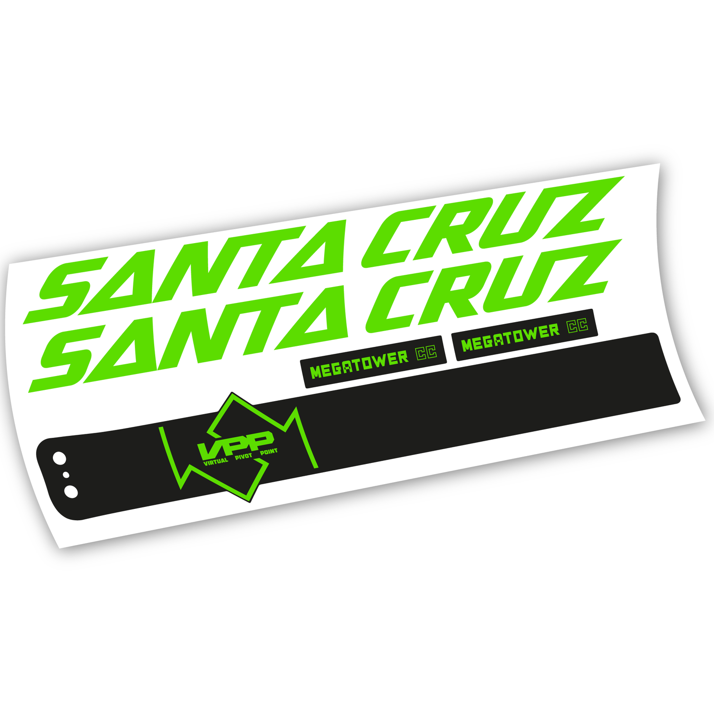 Stickers Santa Cruz Megatower CC 2020 compatibles Autocollants cadre