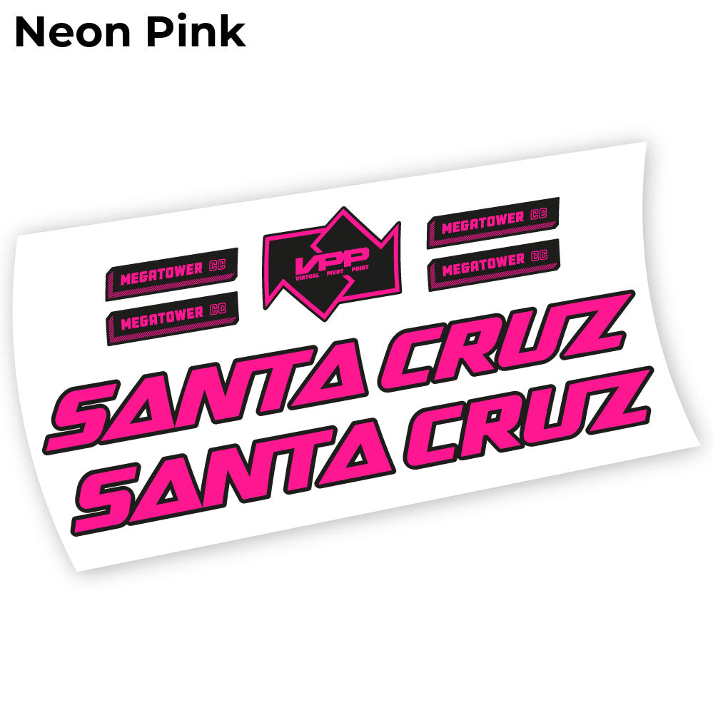 Stickers Santa Cruz Megatower 2021 compatibles Autocollants cadre