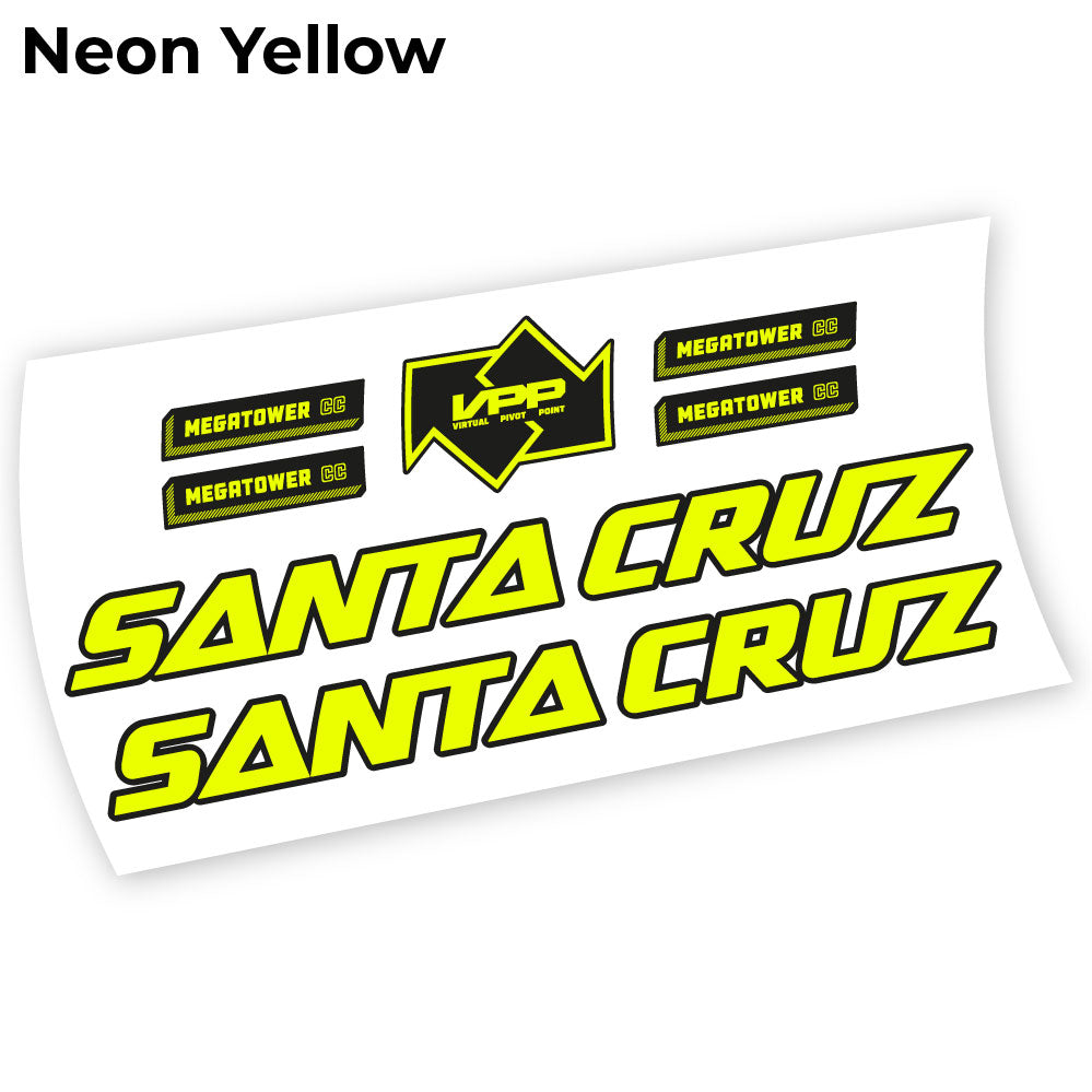 Stickers Santa Cruz Megatower 2021 compatibles Autocollants cadre