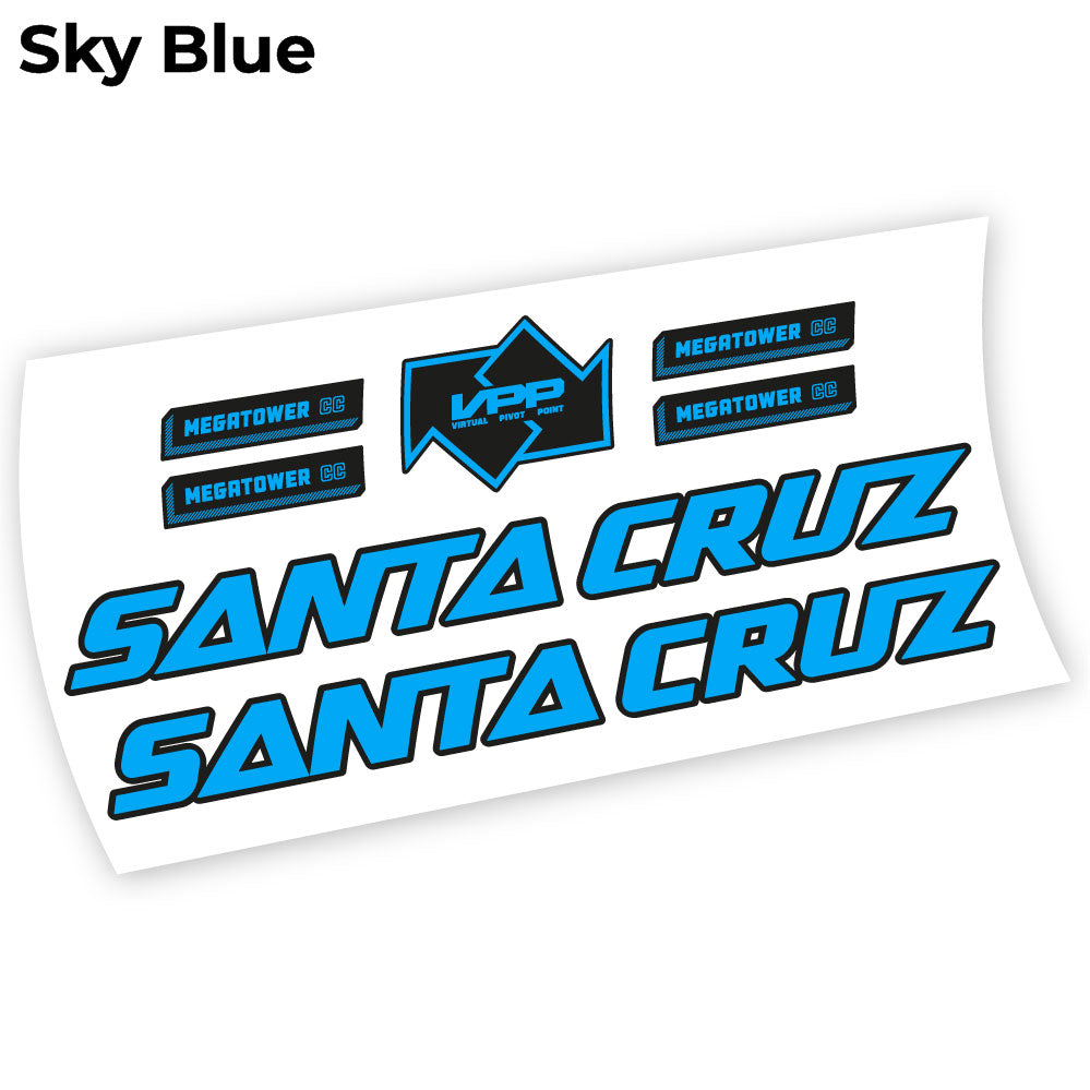Stickers Santa Cruz Megatower 2021 compatibles Autocollants cadre