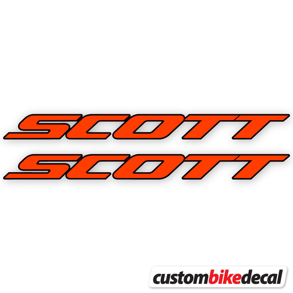 Orange Neon decal for Scott frame – bike sticker vinyl