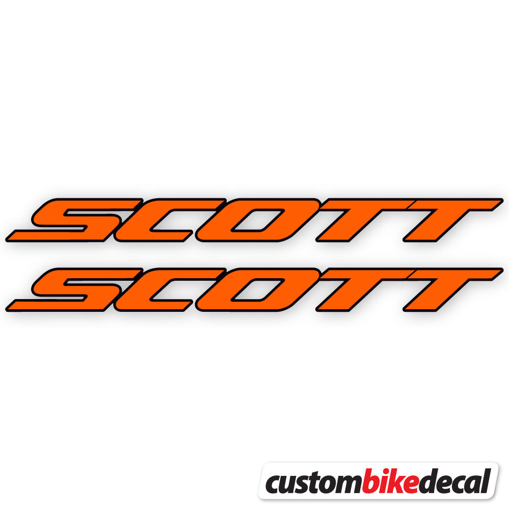 Orange decal for Scott frame – bike sticker vinyl