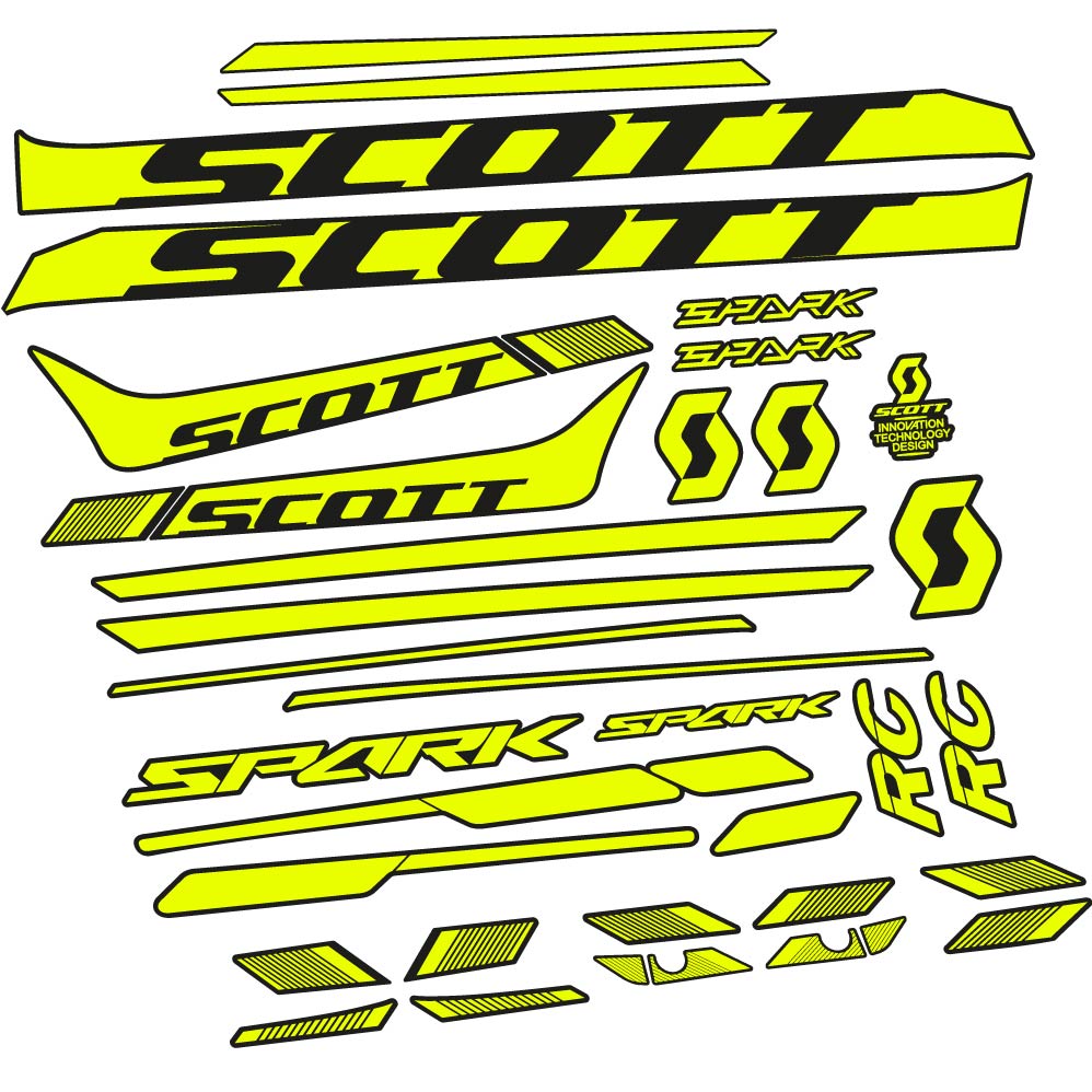 Stickers Scott Spark 930 2017, bicke compatibles Autocollants cadre Route