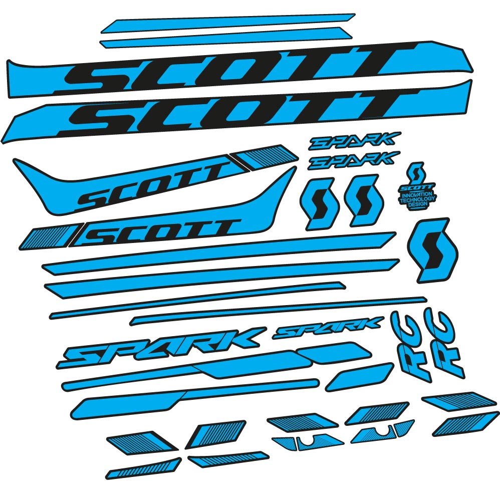Stickers Scott Spark 930 2017, bicke compatibles Autocollants cadre Route