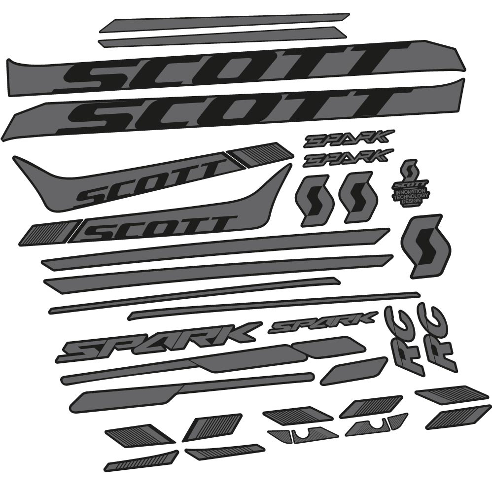 Stickers Scott Spark 930 2017, bicke compatibles Autocollants cadre Route