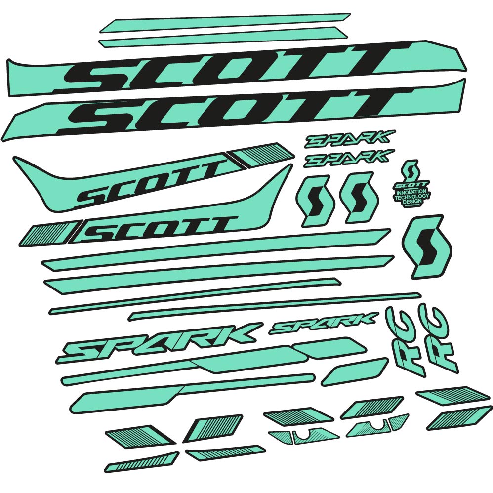 Stickers Scott Spark 930 2017, bicke compatibles Autocollants cadre Route