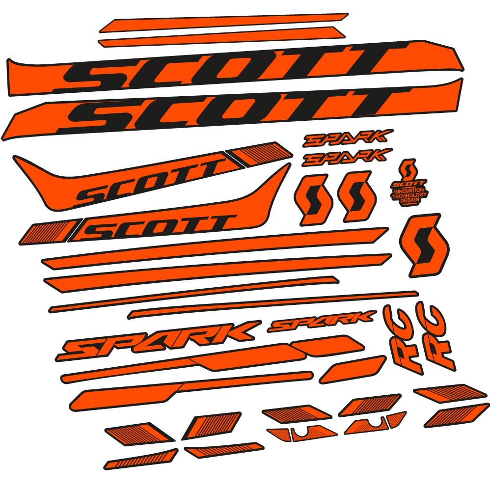 Stickers Scott Spark 930 2017, bicke compatibles Autocollants cadre Route