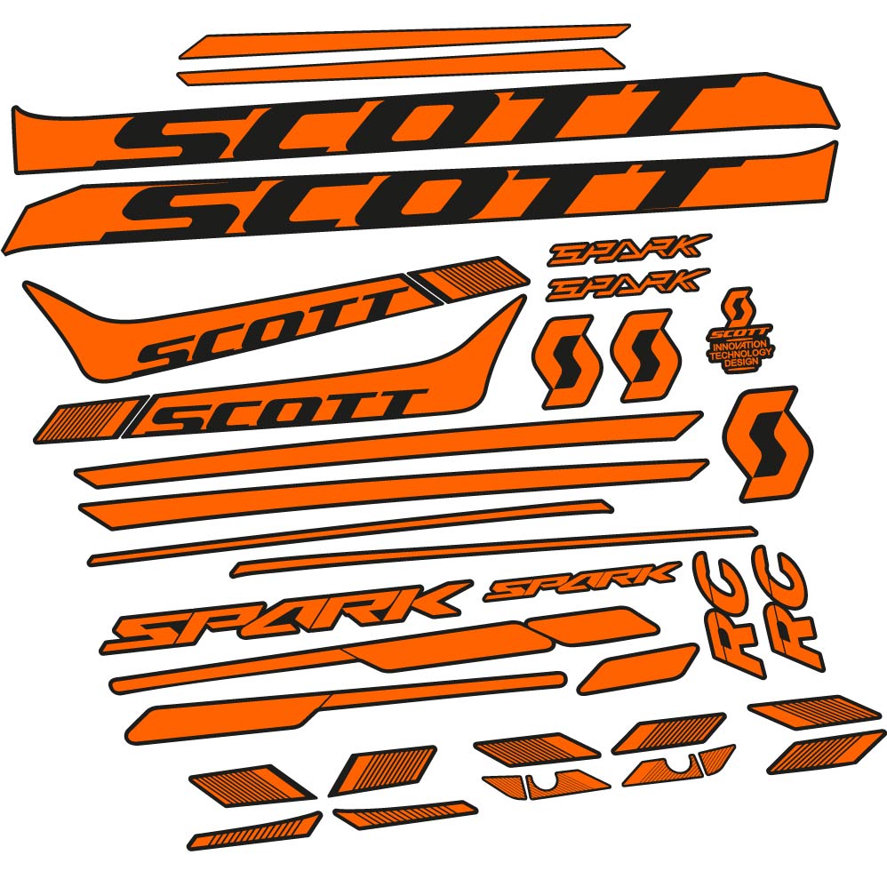 Stickers Scott Spark 930 2017, bicke compatibles Autocollants cadre Route
