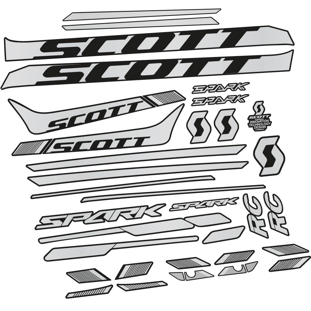 Stickers Scott Spark 930 2017, bicke compatibles Autocollants cadre Route