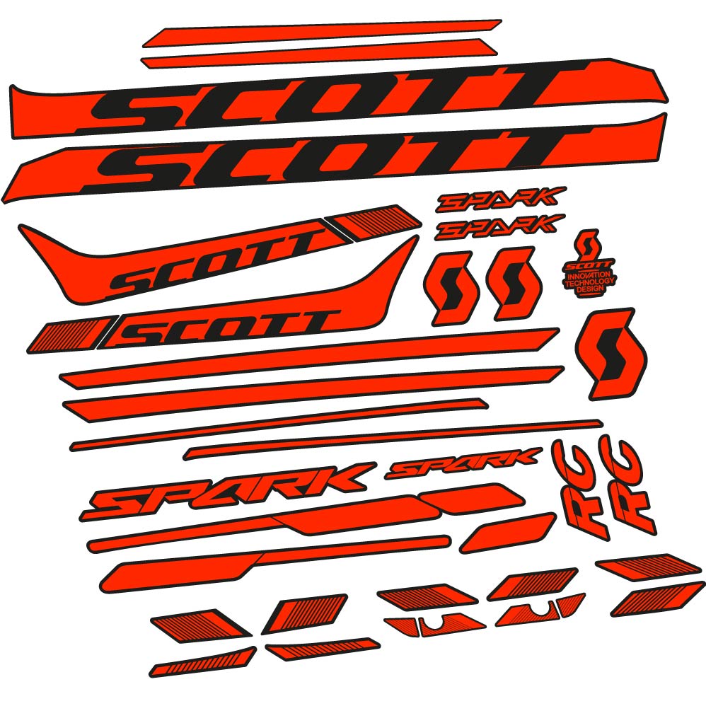 Stickers Scott Spark 930 2017, bicke compatibles Autocollants cadre Route