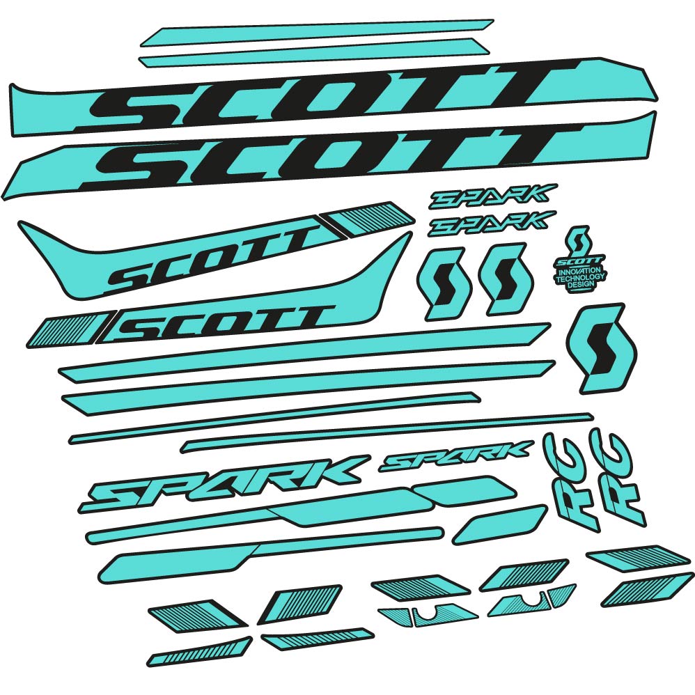 Stickers Scott Spark 930 2017, bicke compatibles Autocollants cadre Route