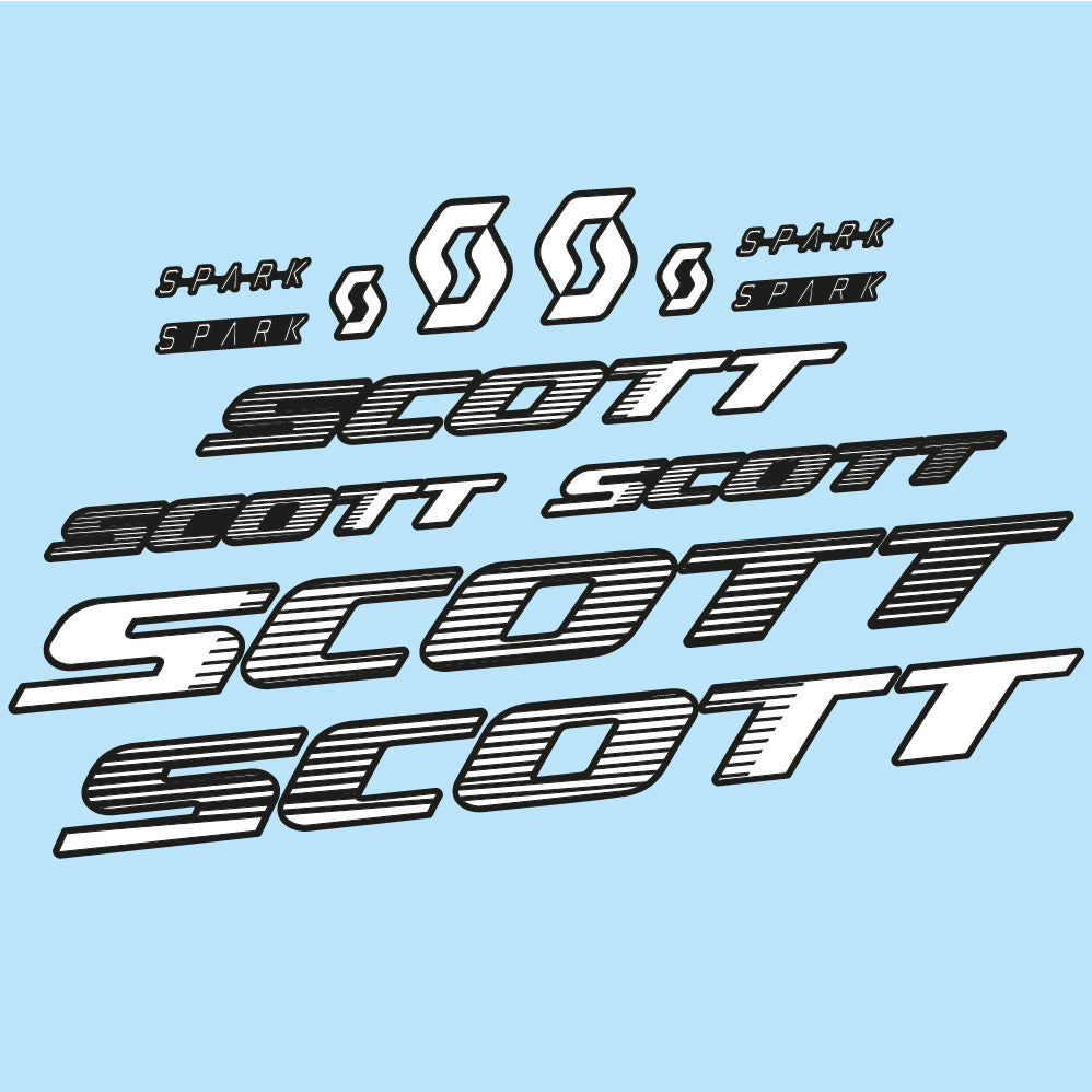 Stickers Scott Spark RC 2022 compatibles Autocollants cadre Route