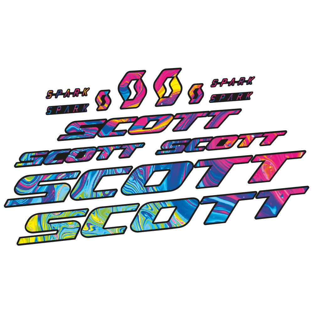 Stickers Scott Spark RC 2022 compatibles Autocollants cadre Route