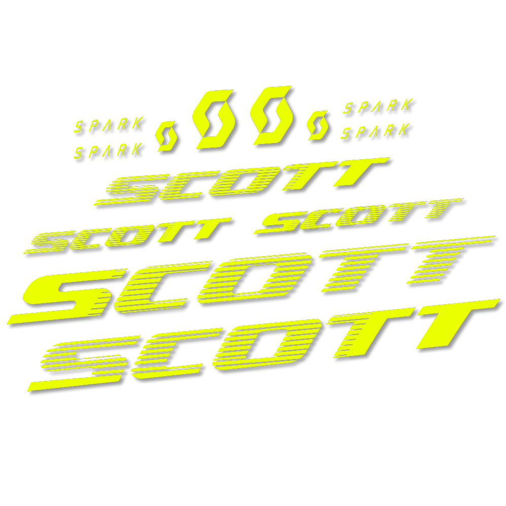 Stickers Scott Spark RC 2022 compatibles - Autocollants cadre vélo