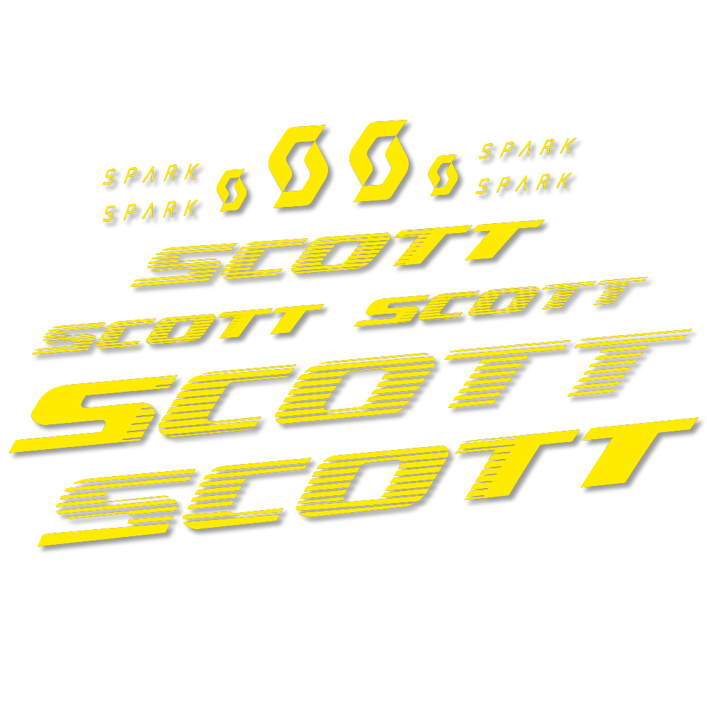 Stickers Scott Spark RC 2022 compatibles - Autocollants cadre vélo