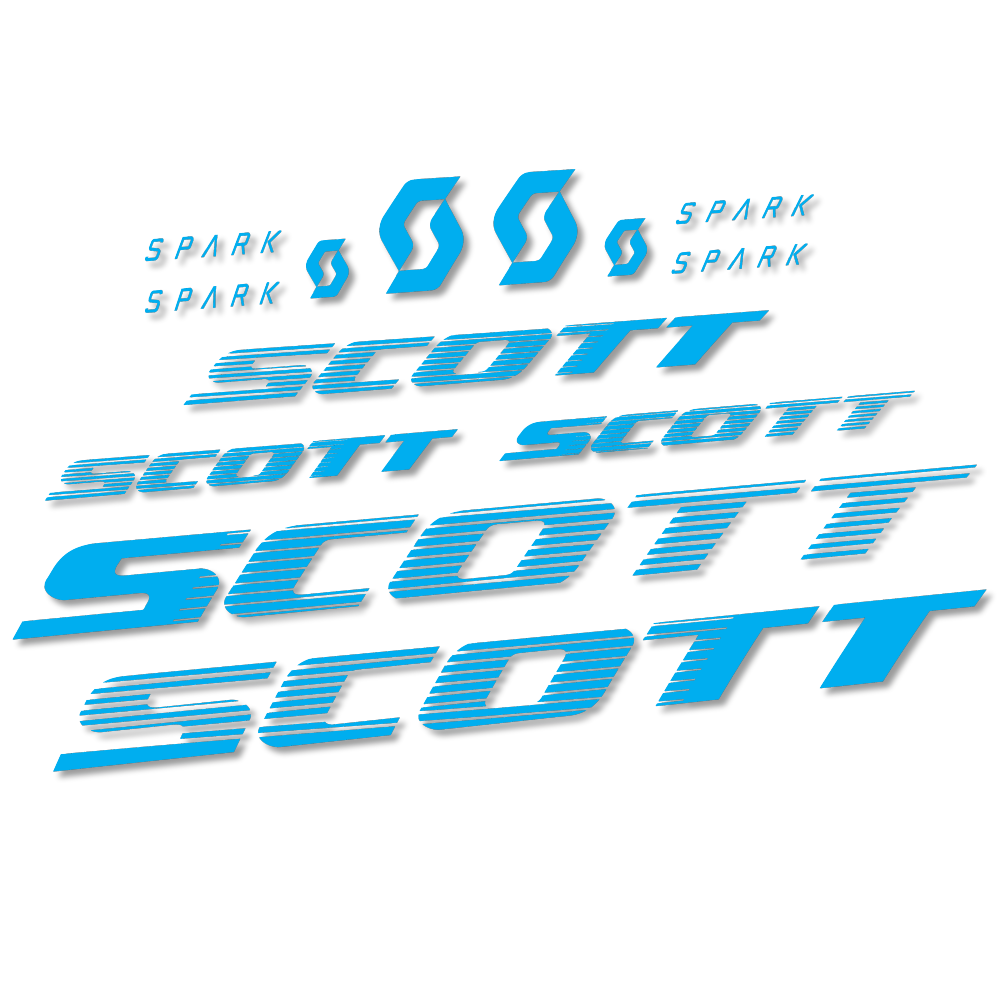 Stickers Scott Spark RC 2022 compatibles - Autocollants cadre vélo