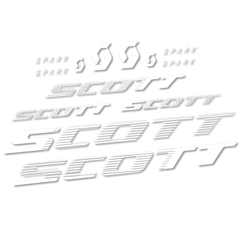 Stickers Scott Spark RC 2022 compatibles - Autocollants cadre vélo