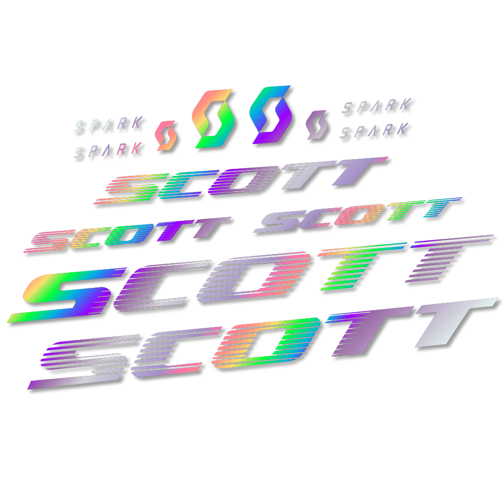 Stickers Scott Spark RC 2022 compatibles - Autocollants cadre vélo