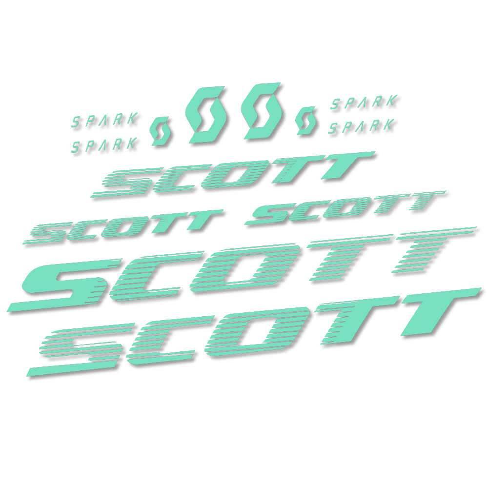 Stickers Scott Spark RC 2022 compatibles - Autocollants cadre vélo