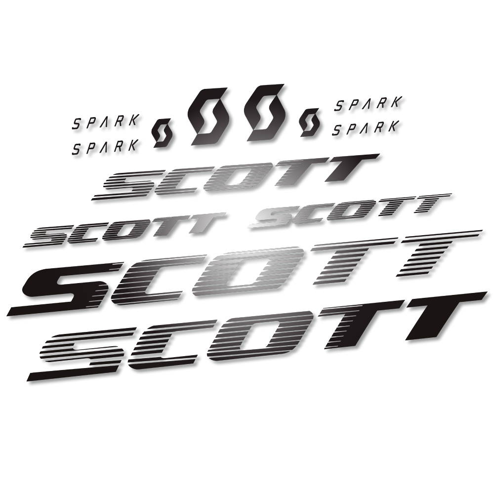 Stickers Scott Spark RC 2022 compatibles - Autocollants cadre vélo