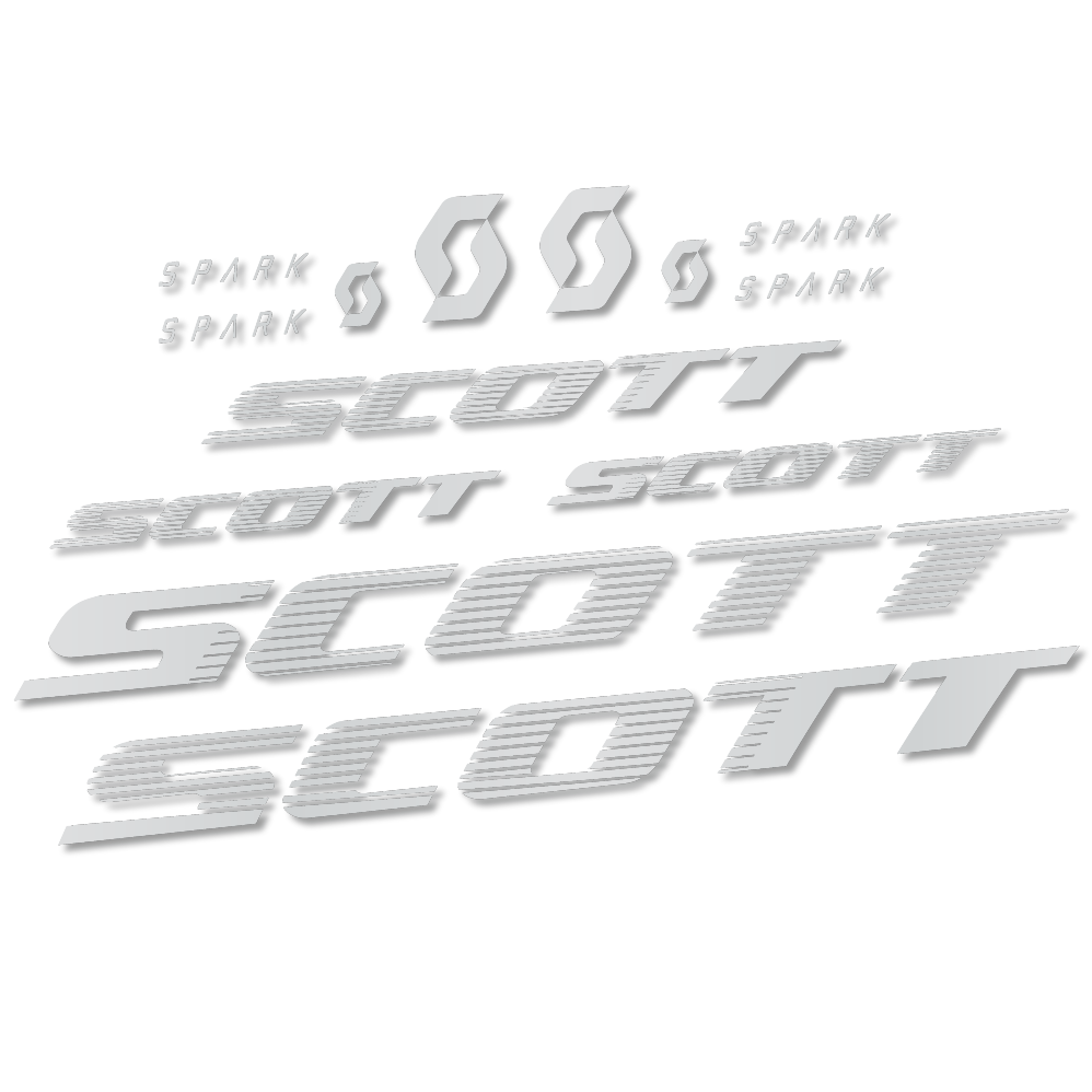 Stickers Scott Spark RC 2022 compatibles - Autocollants cadre vélo