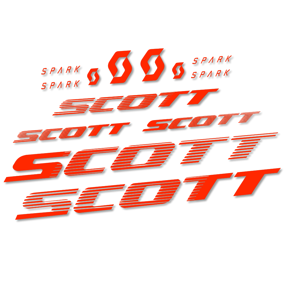 Stickers Scott Spark RC 2022 compatibles - Autocollants cadre vélo