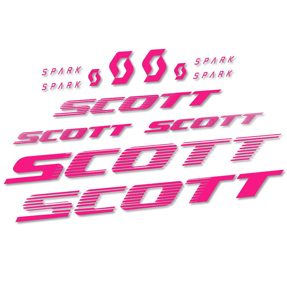 Stickers Scott Spark RC 2022 compatibles - Autocollants cadre vélo