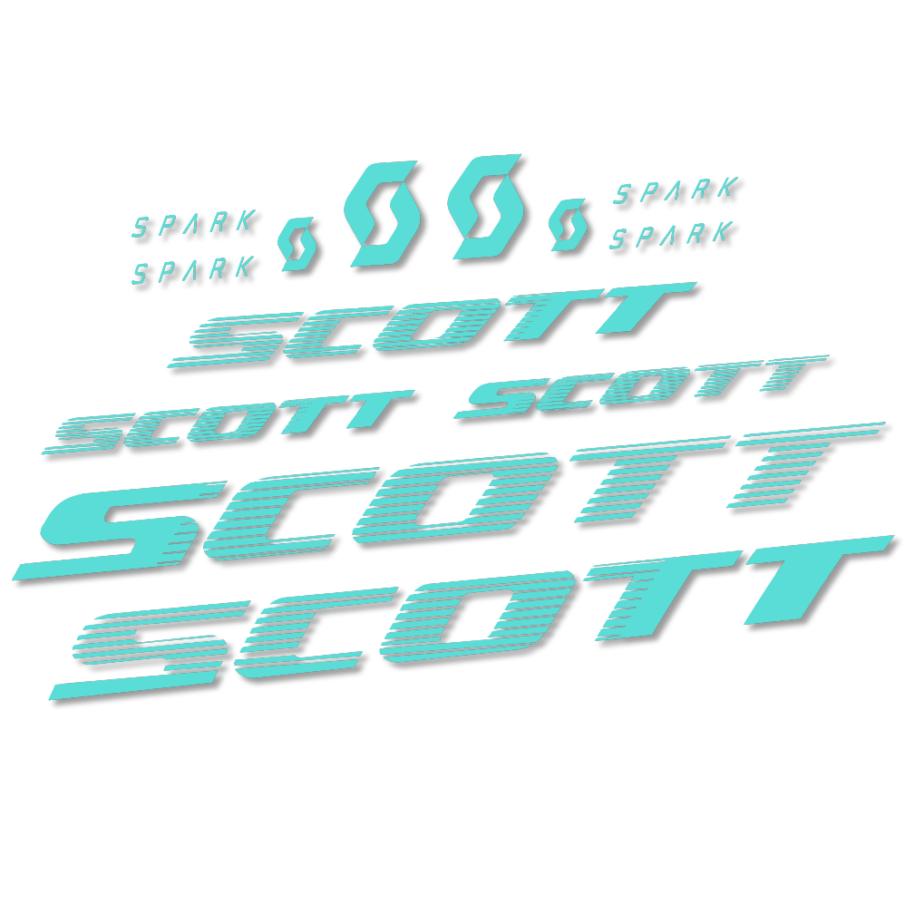 Stickers Scott Spark RC 2022 compatibles - Autocollants cadre vélo