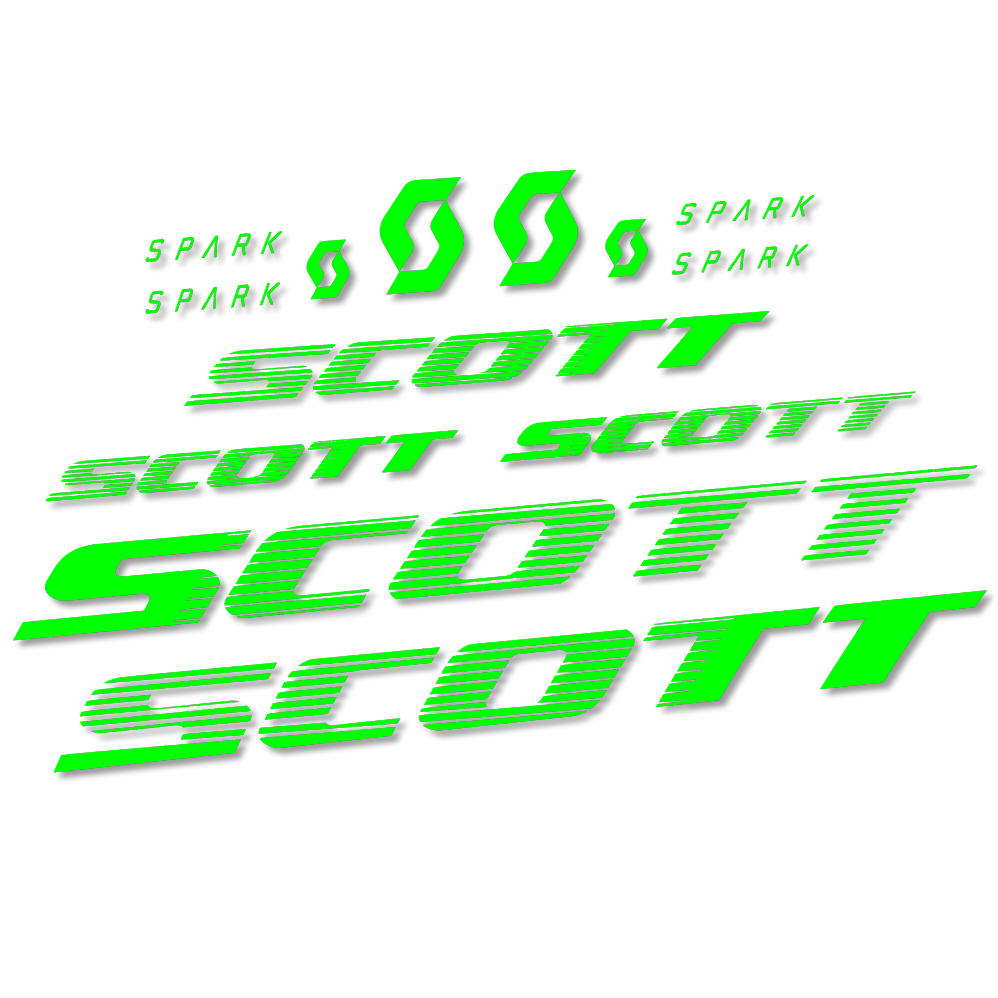 Stickers Scott Spark RC 2022 compatibles - Autocollants cadre vélo