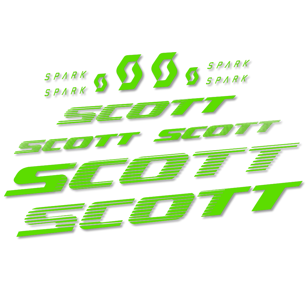 Stickers Scott Spark RC 2022 compatibles - Autocollants cadre vélo