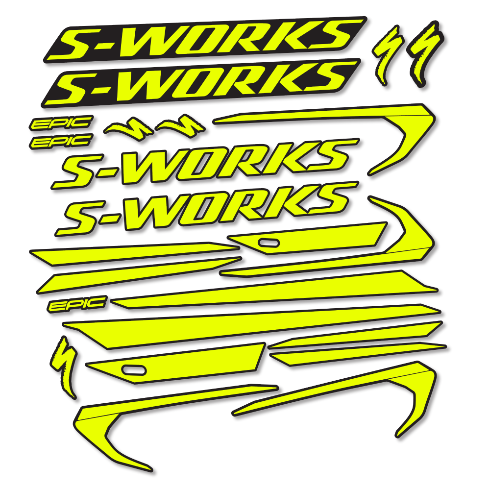 Stickers Specialized Epic S-Works 2018 compatibles - Autocollants cadre vélo