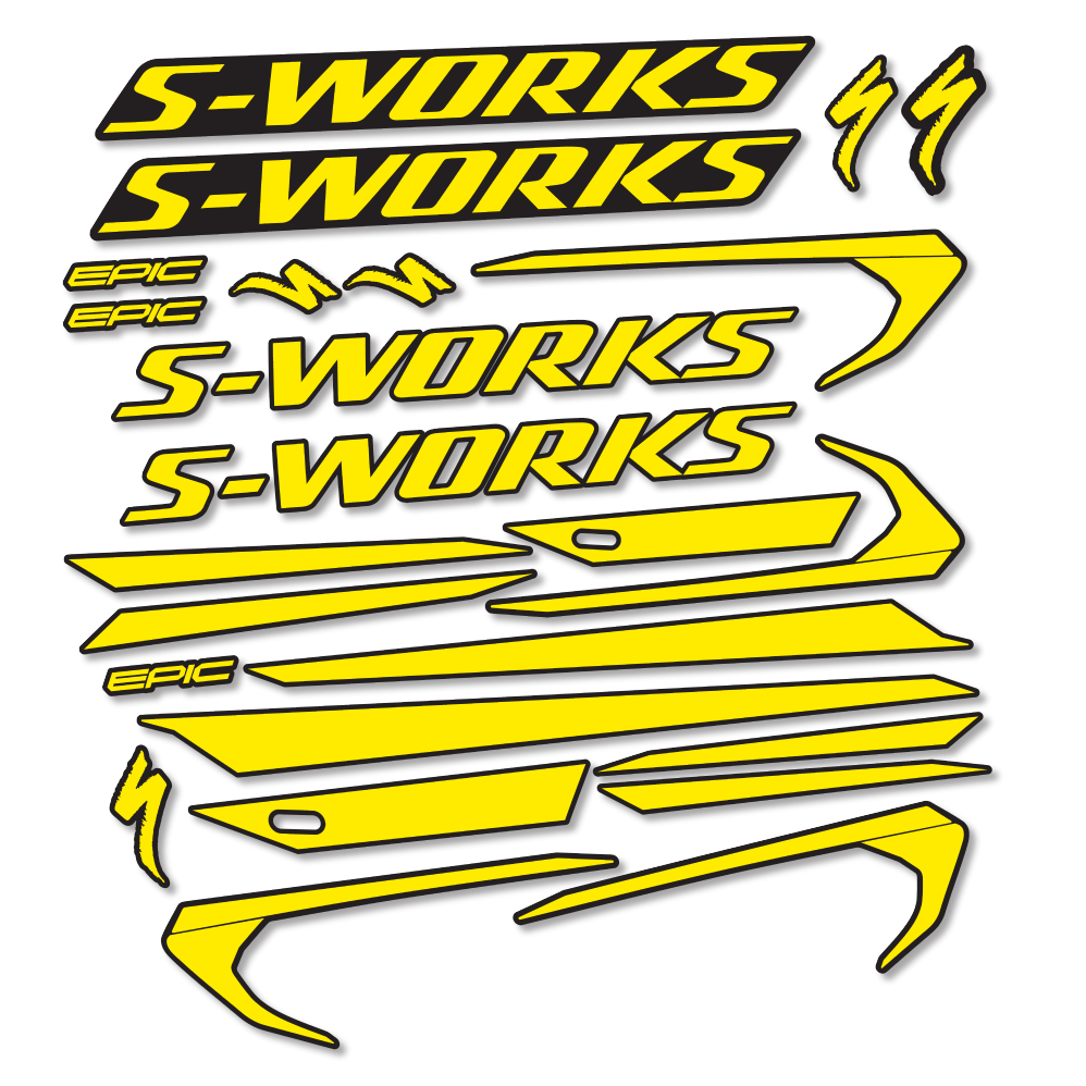 Stickers Specialized Epic S-Works 2018 compatibles - Autocollants cadre vélo