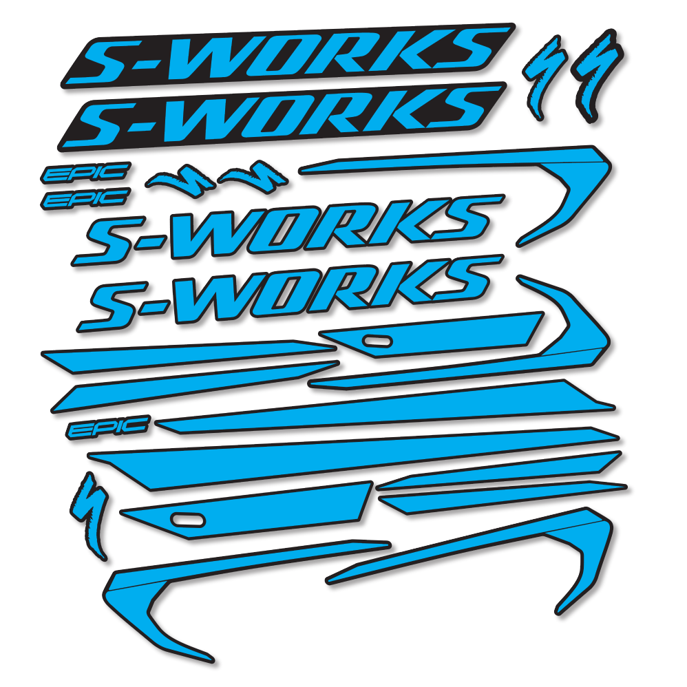 Stickers Specialized Epic S-Works 2018 compatibles - Autocollants cadre vélo