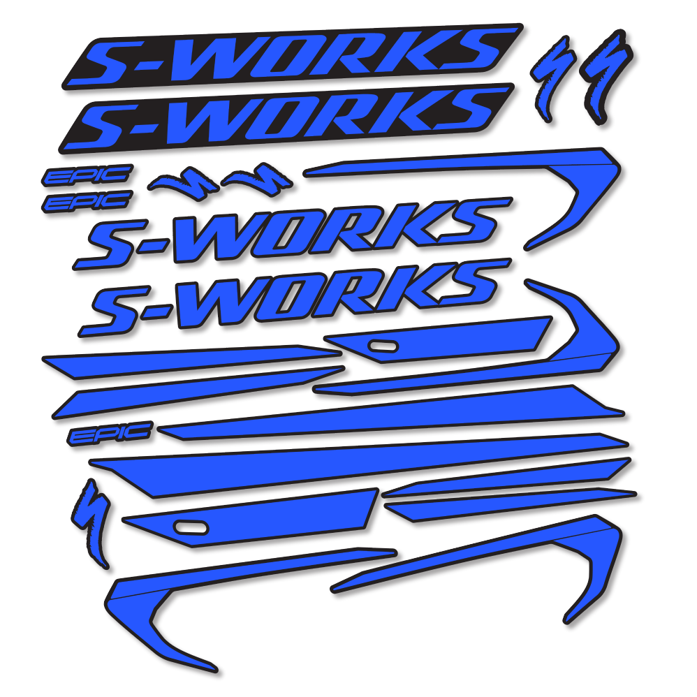 Stickers Specialized Epic S-Works 2018 compatibles - Autocollants cadre vélo