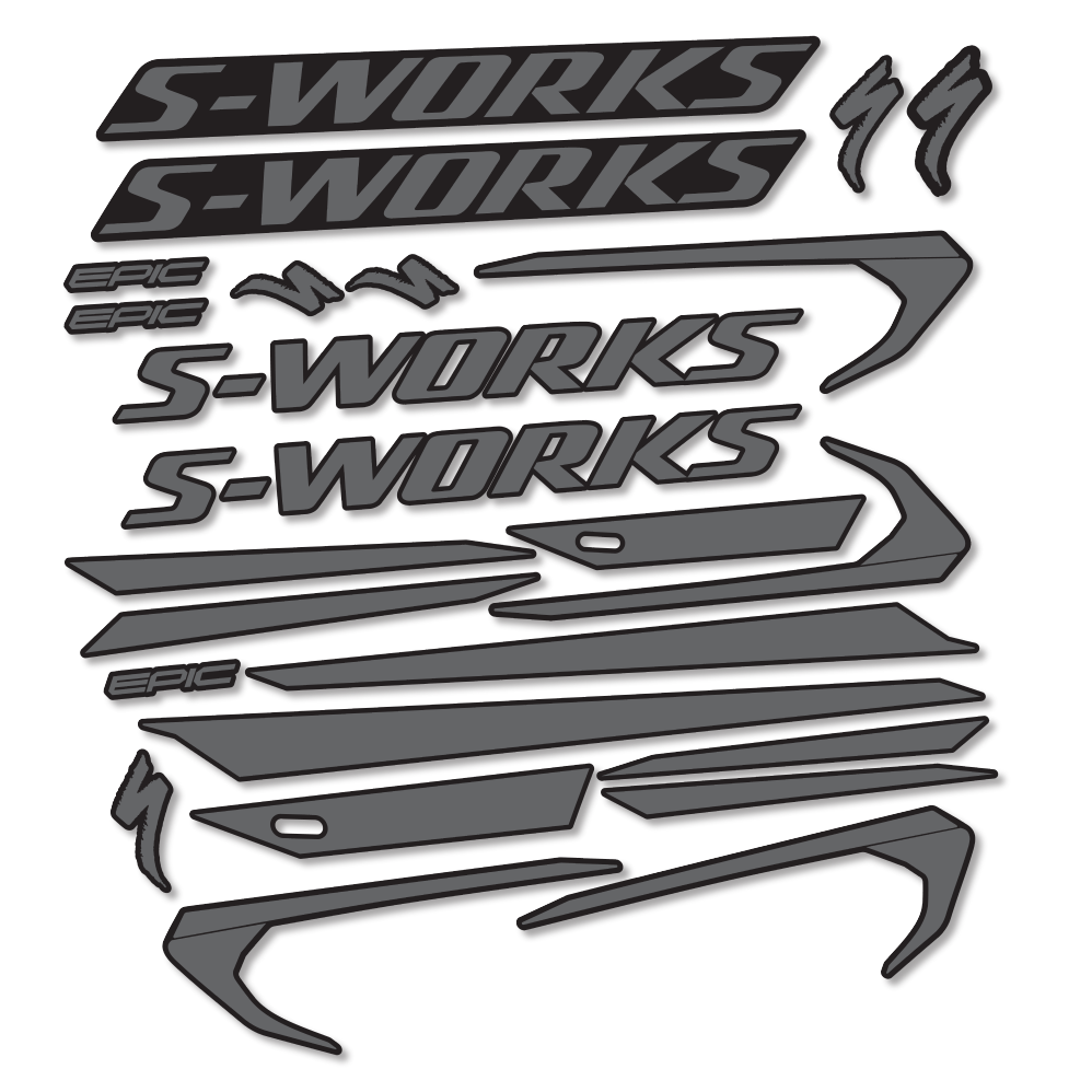 Stickers Specialized Epic S-Works 2018 compatibles - Autocollants cadre vélo