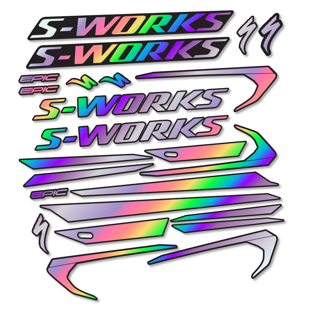 Stickers Specialized Epic S-Works 2018 compatibles - Autocollants cadre vélo