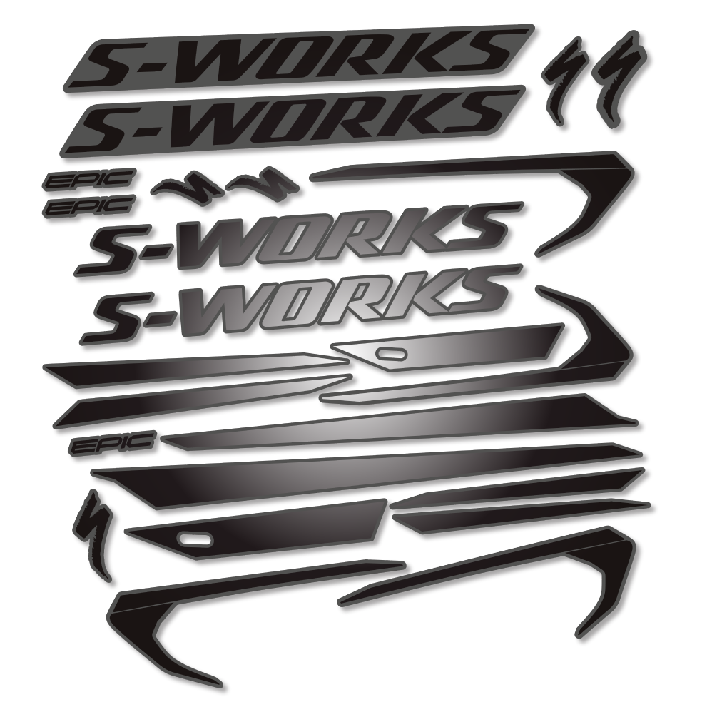 Stickers Specialized Epic S-Works 2018 compatibles - Autocollants cadre vélo